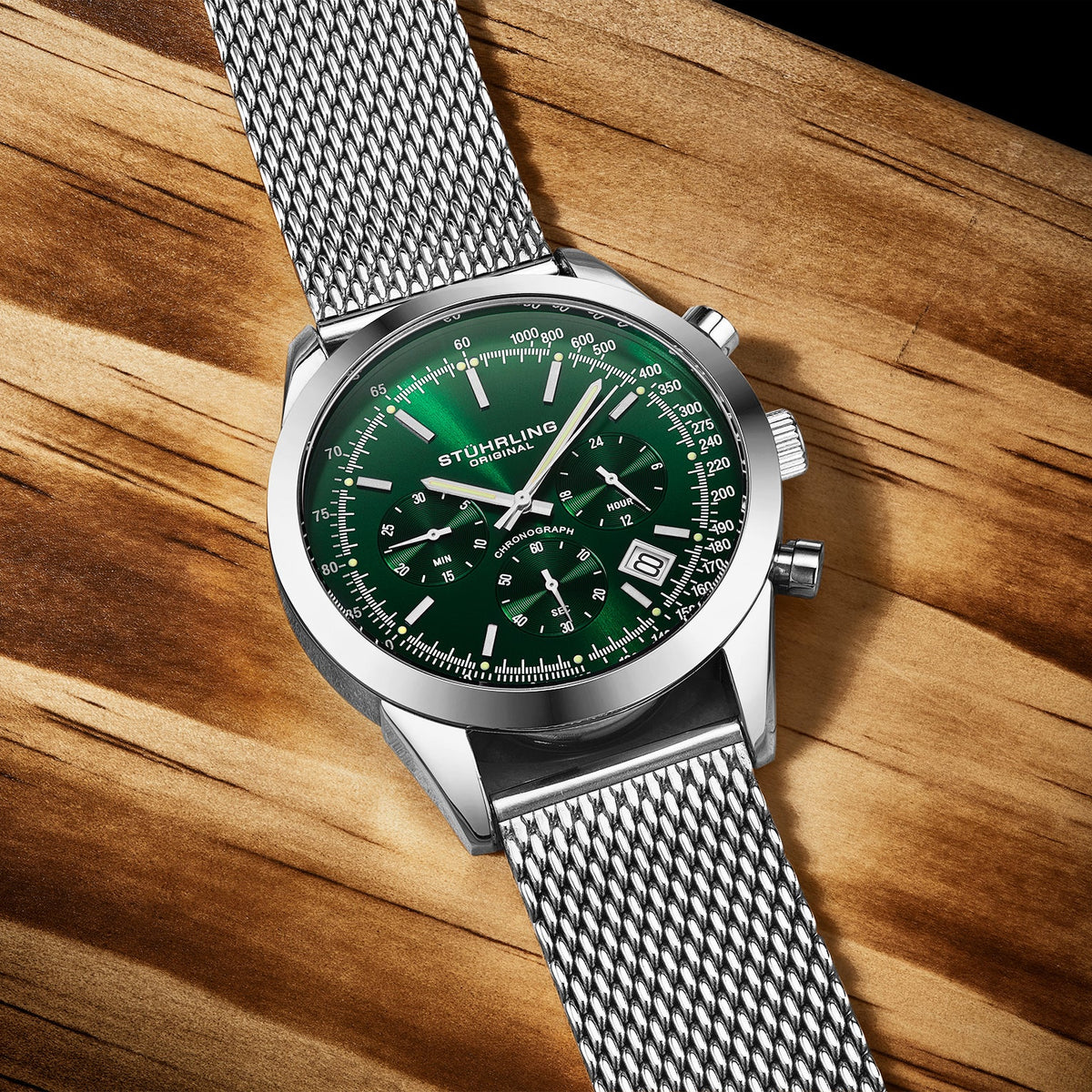 Stührling Preston 3975 Quartz 44mm Chronograph