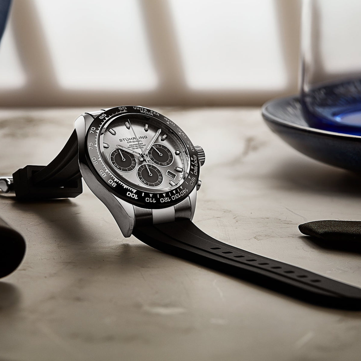 Stührling Aquamaster 4042 Quartz 42mm Chronograph