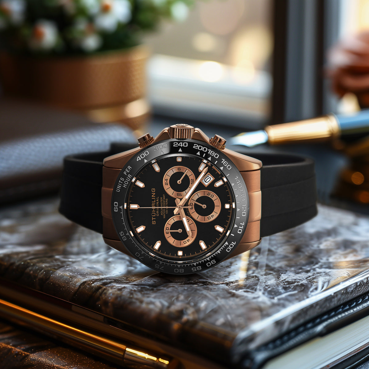 Stührling Aquamaster 4050 Chronograph Watch 42mm