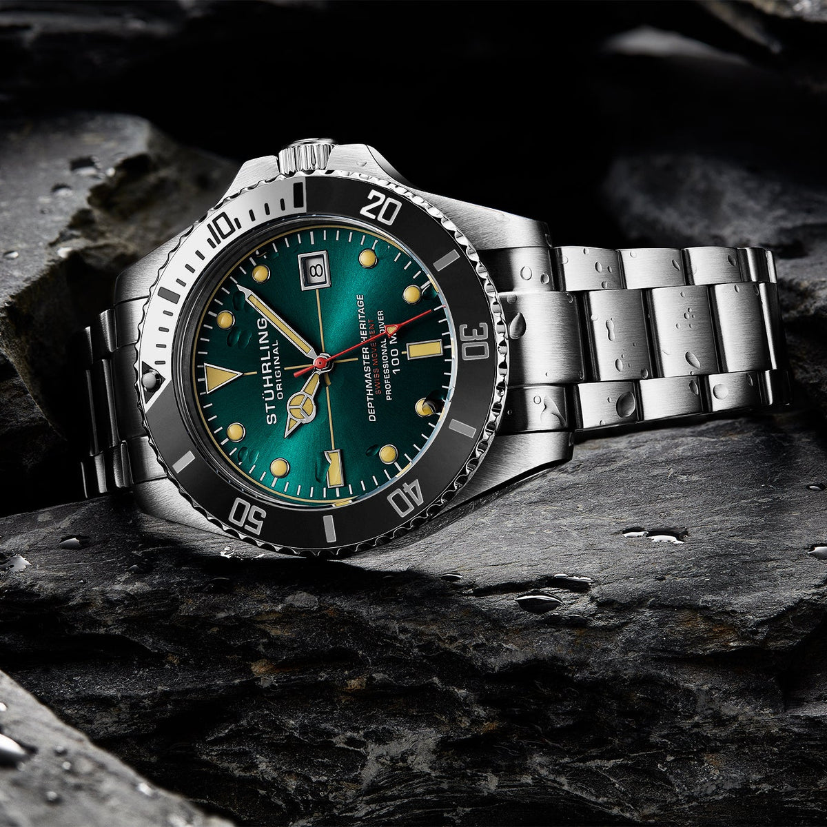 Stührling Depthmaster Heritage 4058 Swiss Quartz 42mm