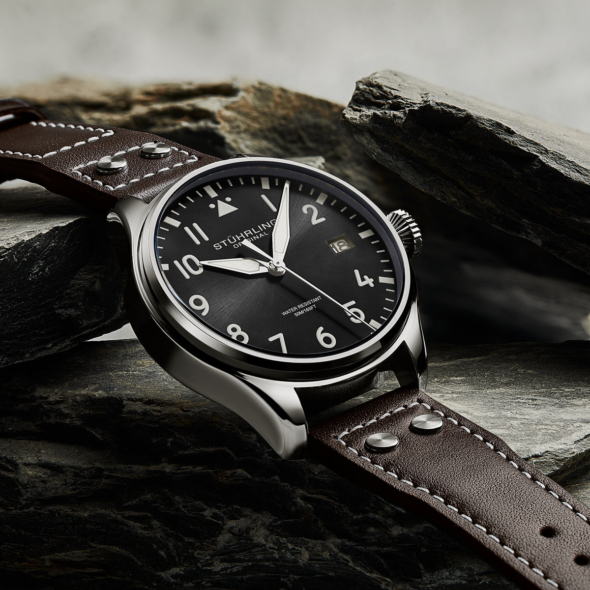 Stührling Airman 4078 Quartz Men’s 43mm Pilot Watch