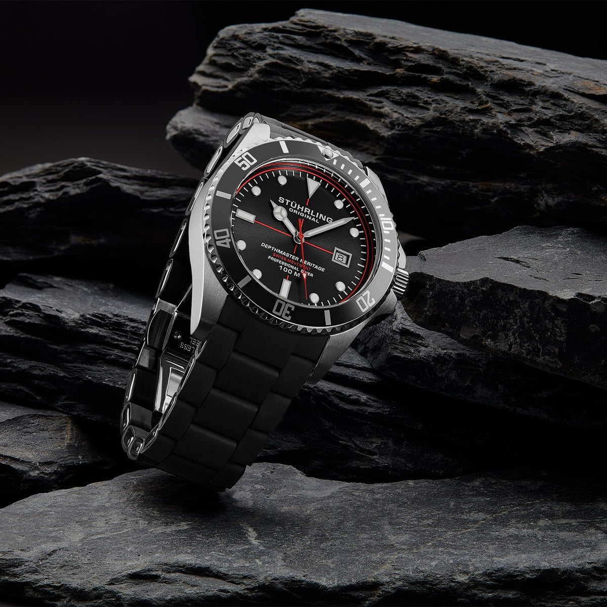 Stührling Datemaster Heritage 4087 Aquadiver 44mm
