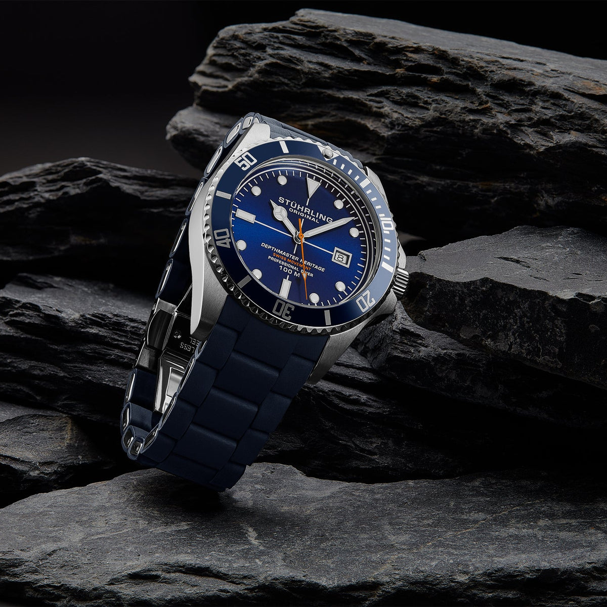 Stührling Datemaster Heritage 4087 Aquadiver 44mm