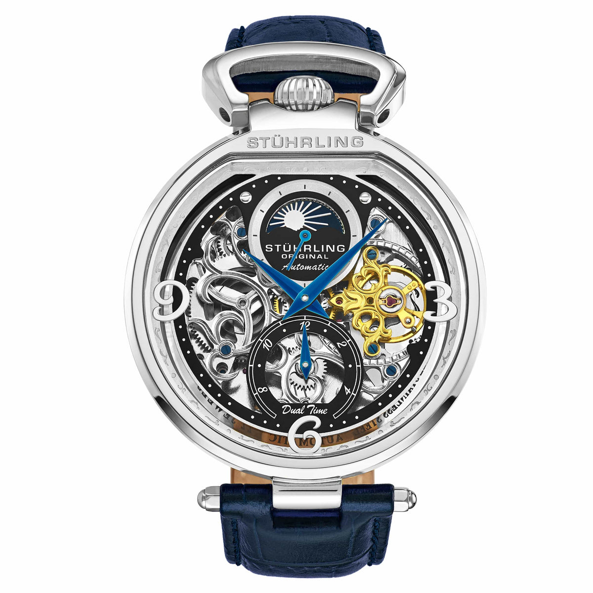 Modena 3954 Dual Time Automatic 46mm Skeleton