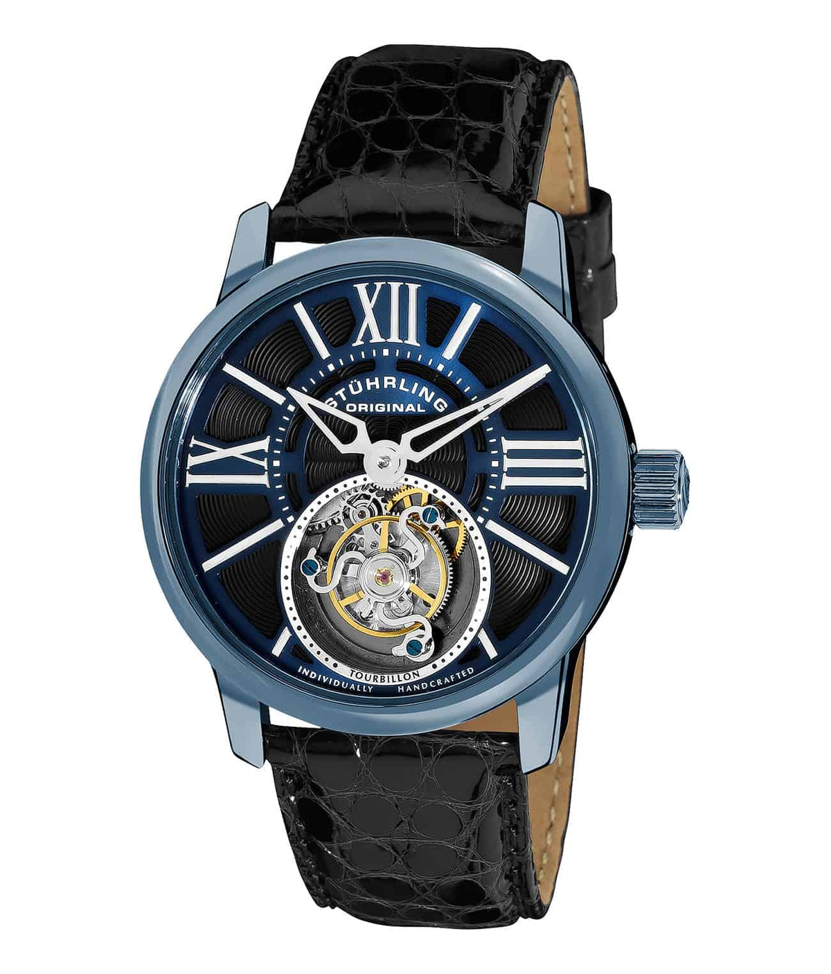 Black Dial / Blue PVD Case / Black Band