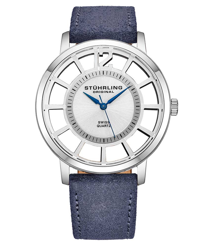 Silver Dial / Silver Case / Blue Band