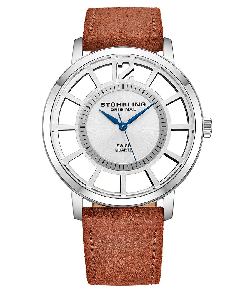 Silver Dial / Silver Case / Brown Band 2