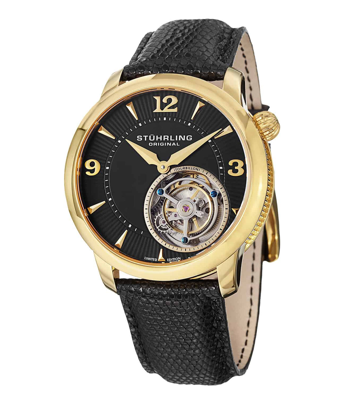 Black Dial / Gold Case / Black Band