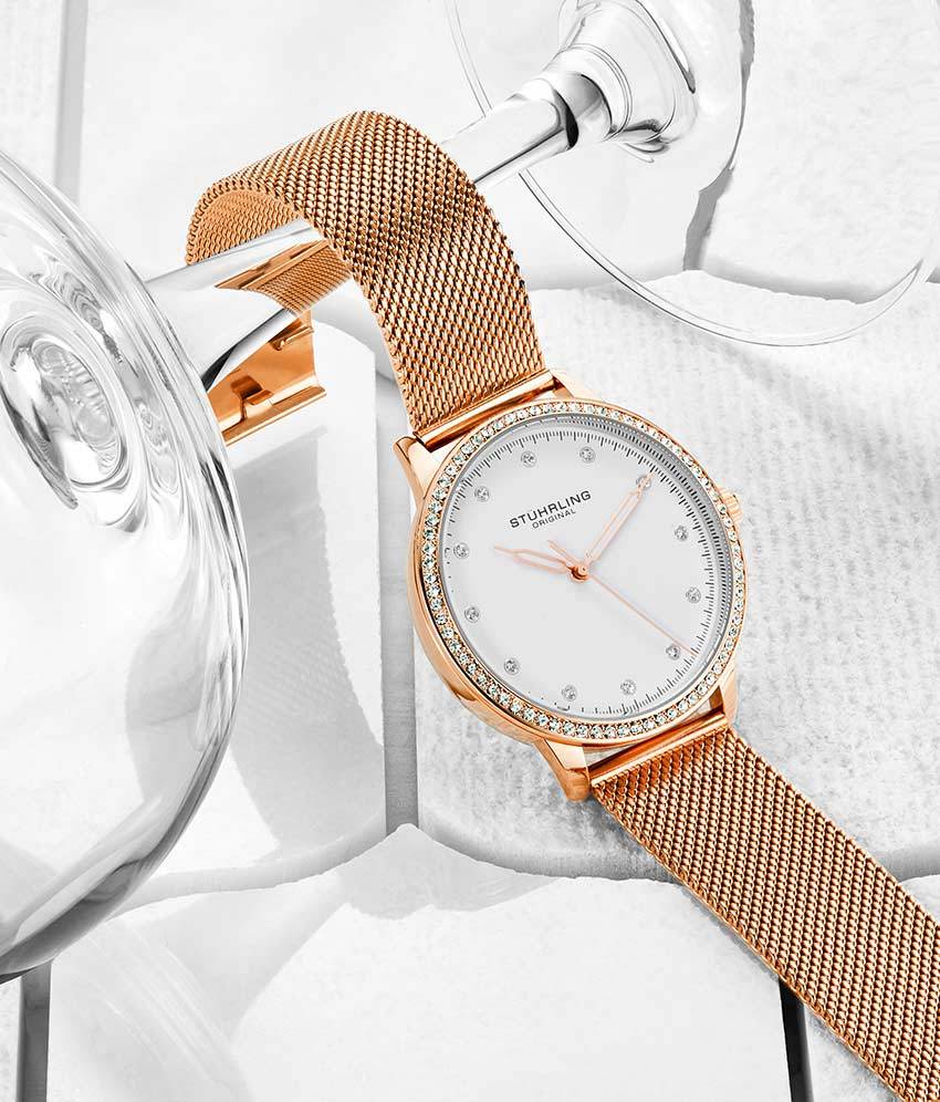 White Dial / Rose Case / Rose Band
