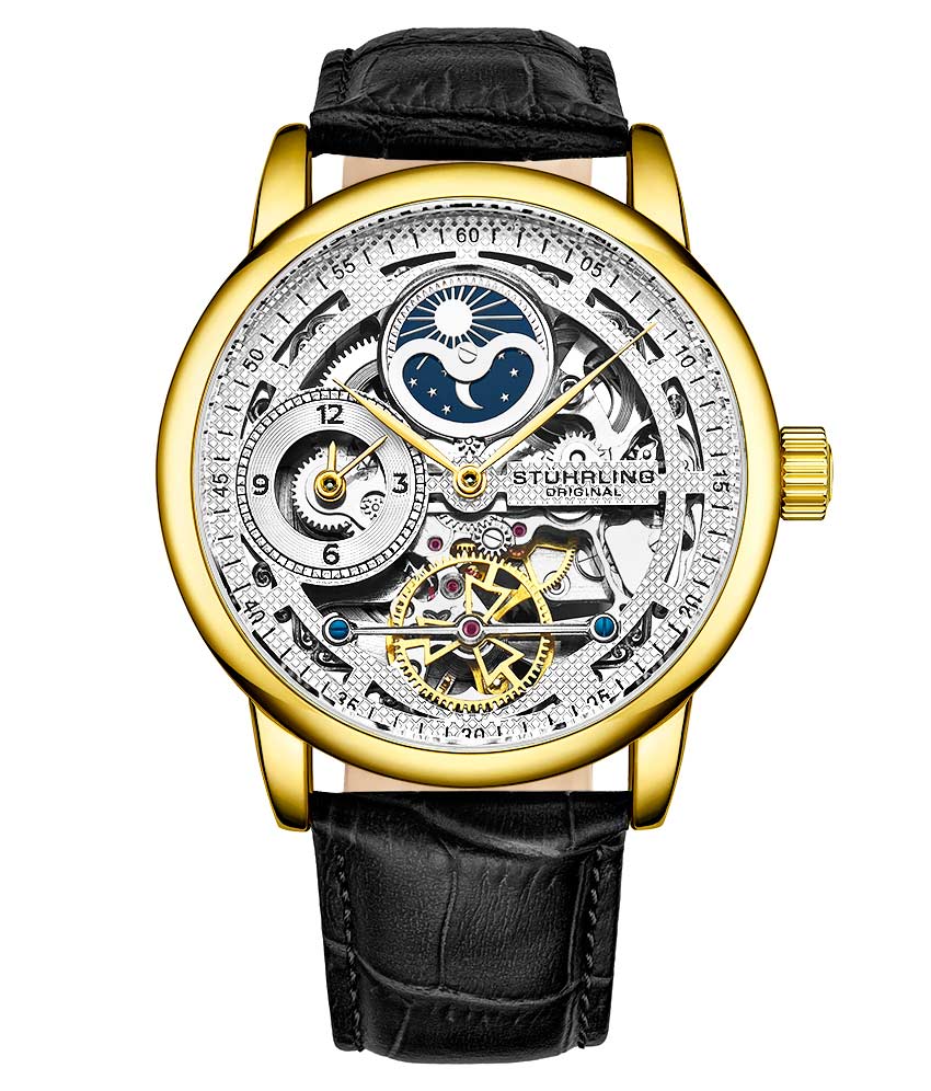 Silver Dial / Gold Case / Black Band