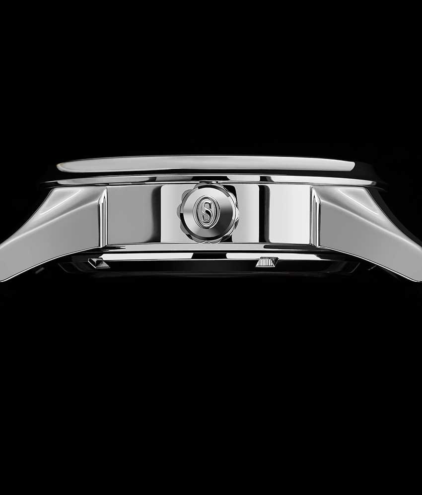 Black Dial / Silver Case / Black Band