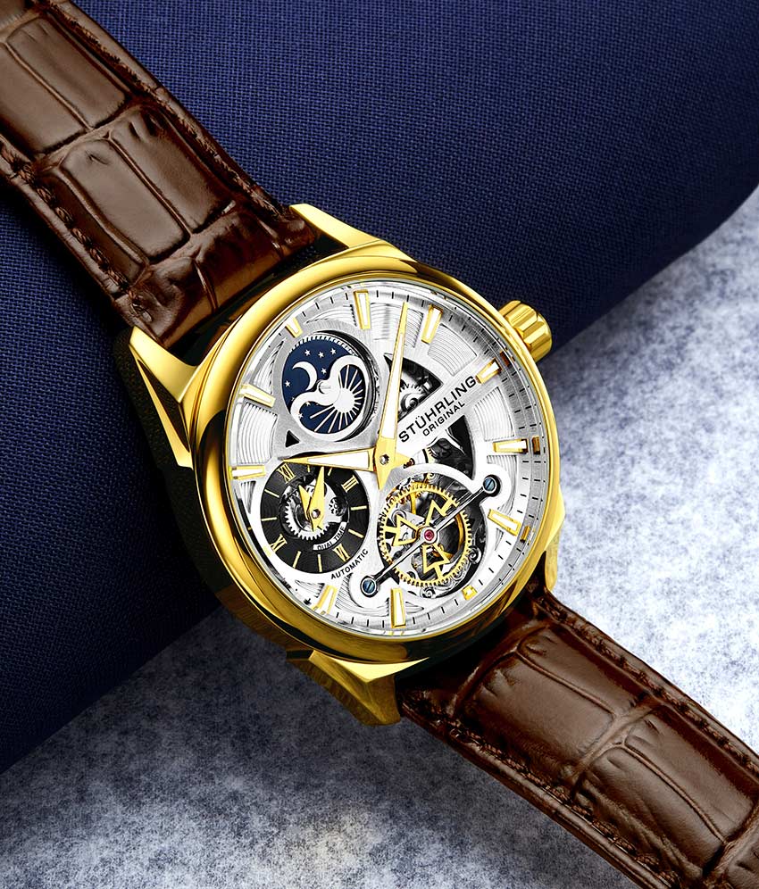 Silver Dial / Gold Case / Brown Band