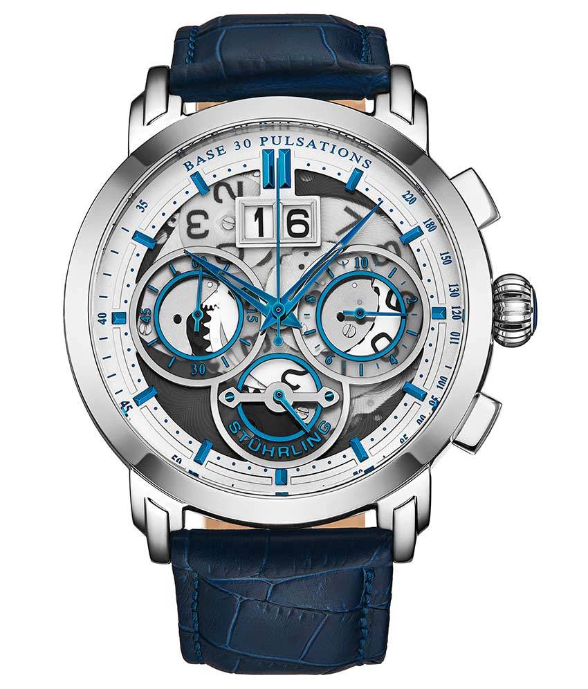 Silver Dial / Silver Case / Blue Band
