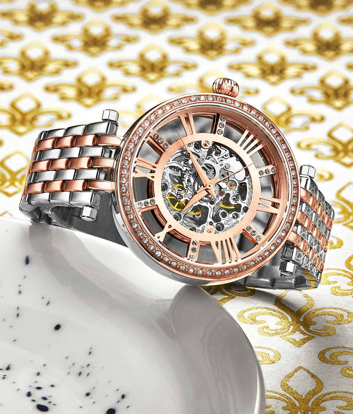 Rose Dial / Silver Case / Silver Band