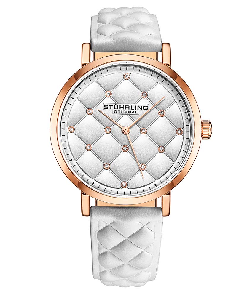 White Dial / Rose Case / White Band