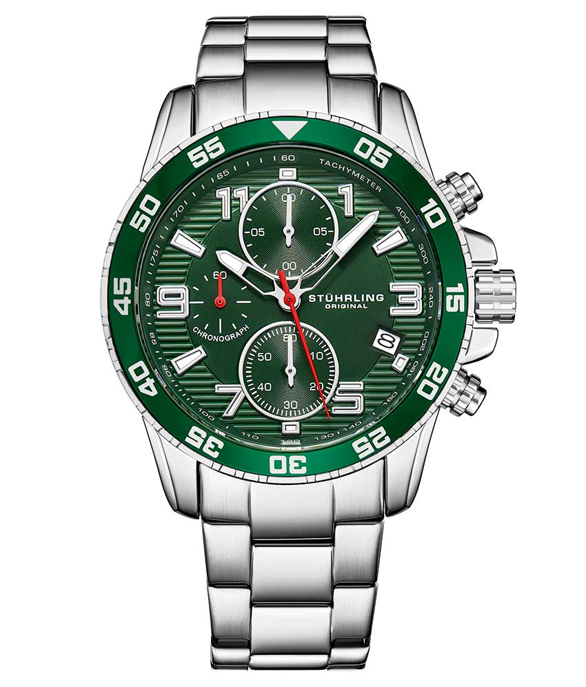 Green Dial / Silver Case / Silver Band