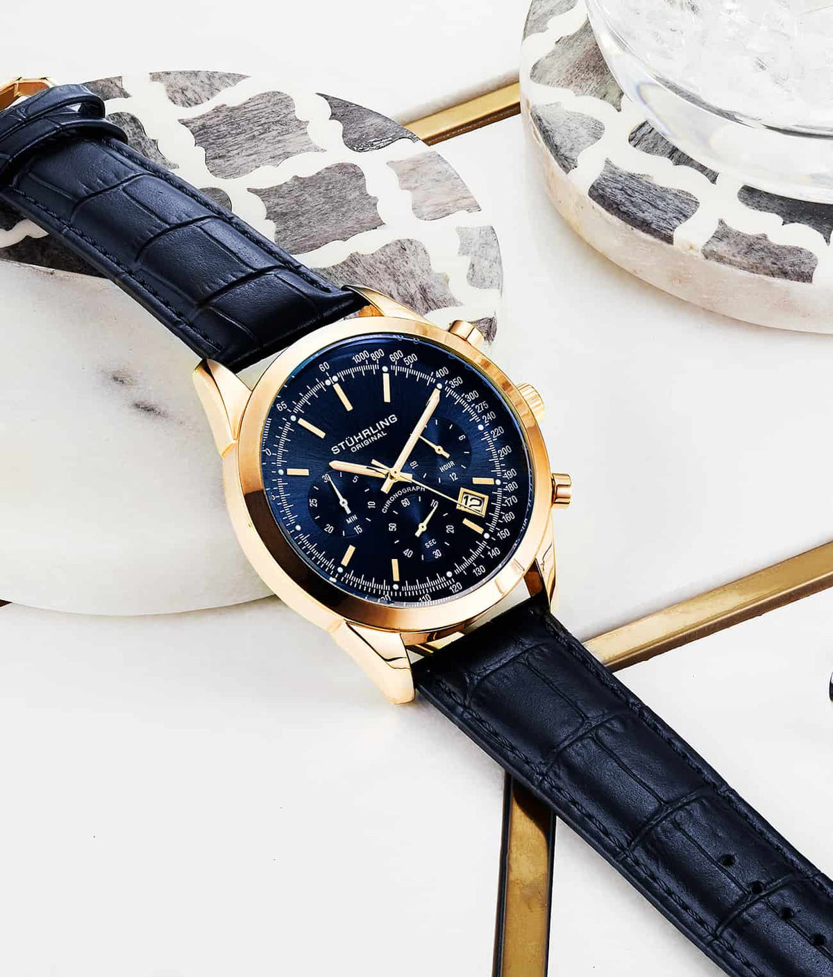 Blue Dial / Rose Case / Blue Band