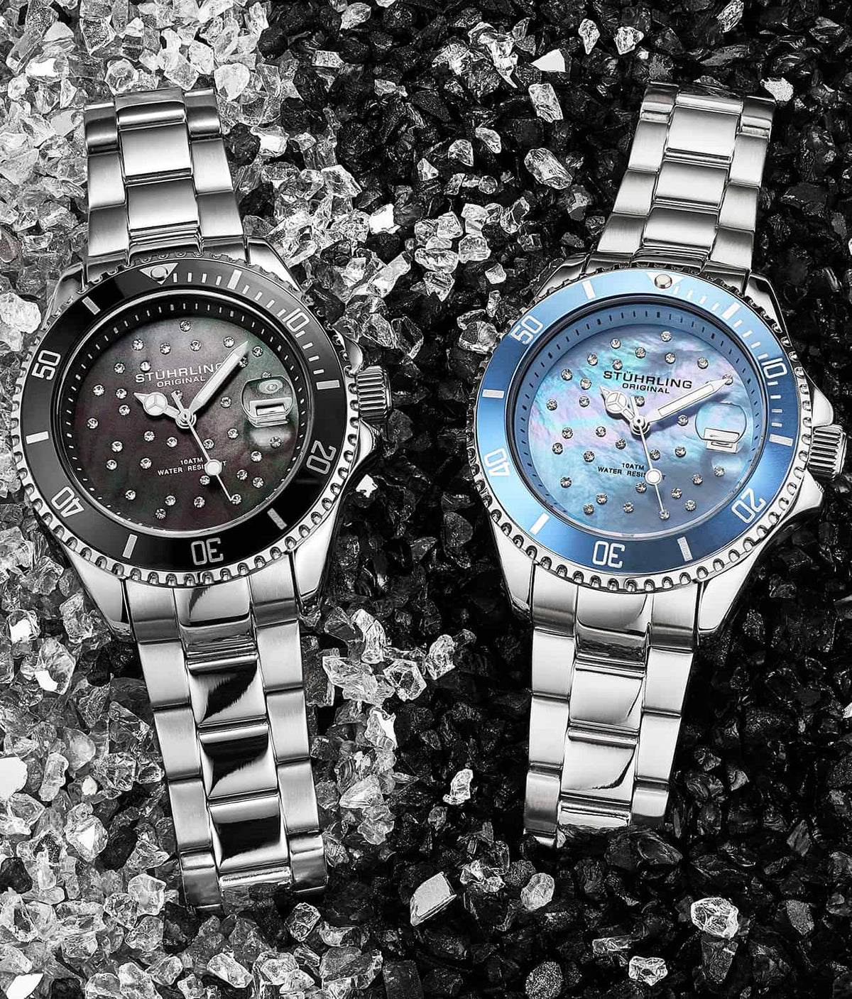Black Dial / Silver Case / Silver Band