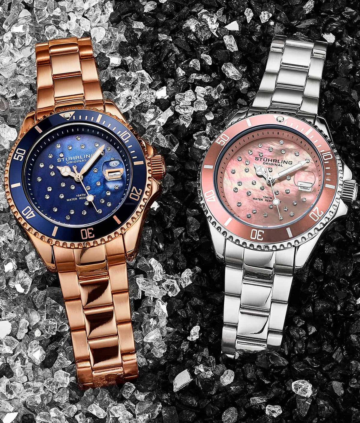 Blue Dial / Rose Case / Rose Band