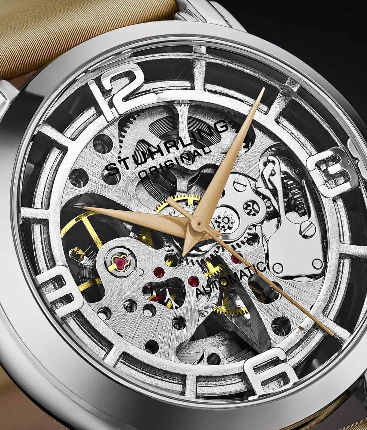 Silver Dial / Silver Case / Beige Band