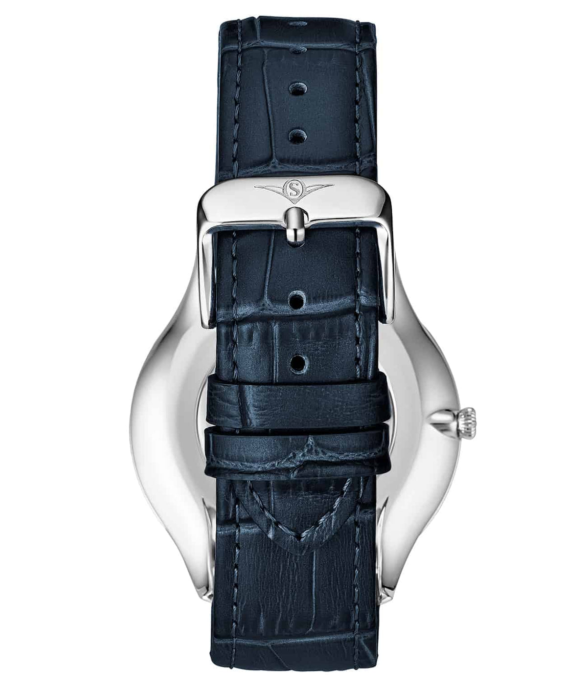 Silver Dial / Silver Case / Blue Band