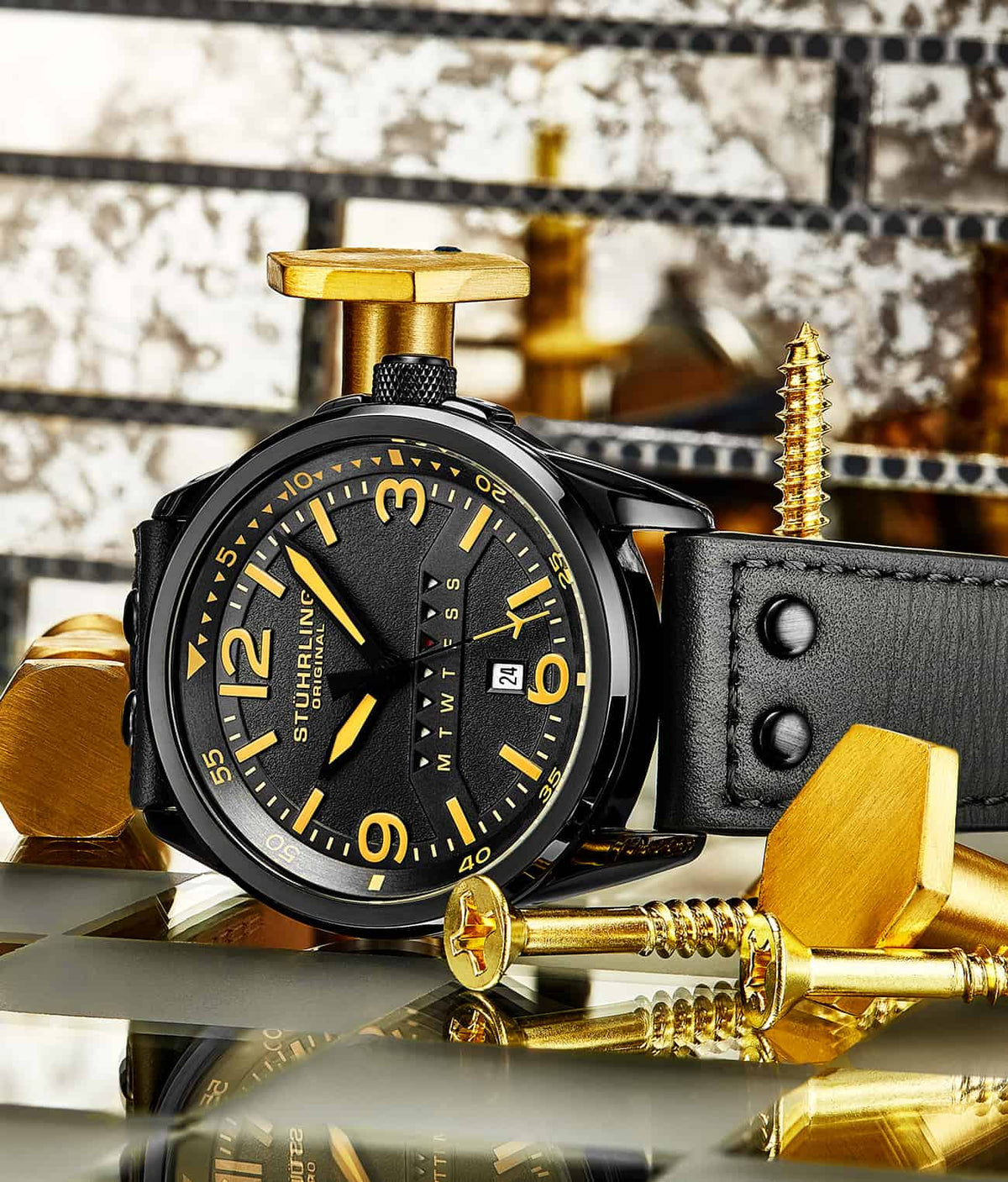 repalcment of 447A Quartz 44mm Aviator