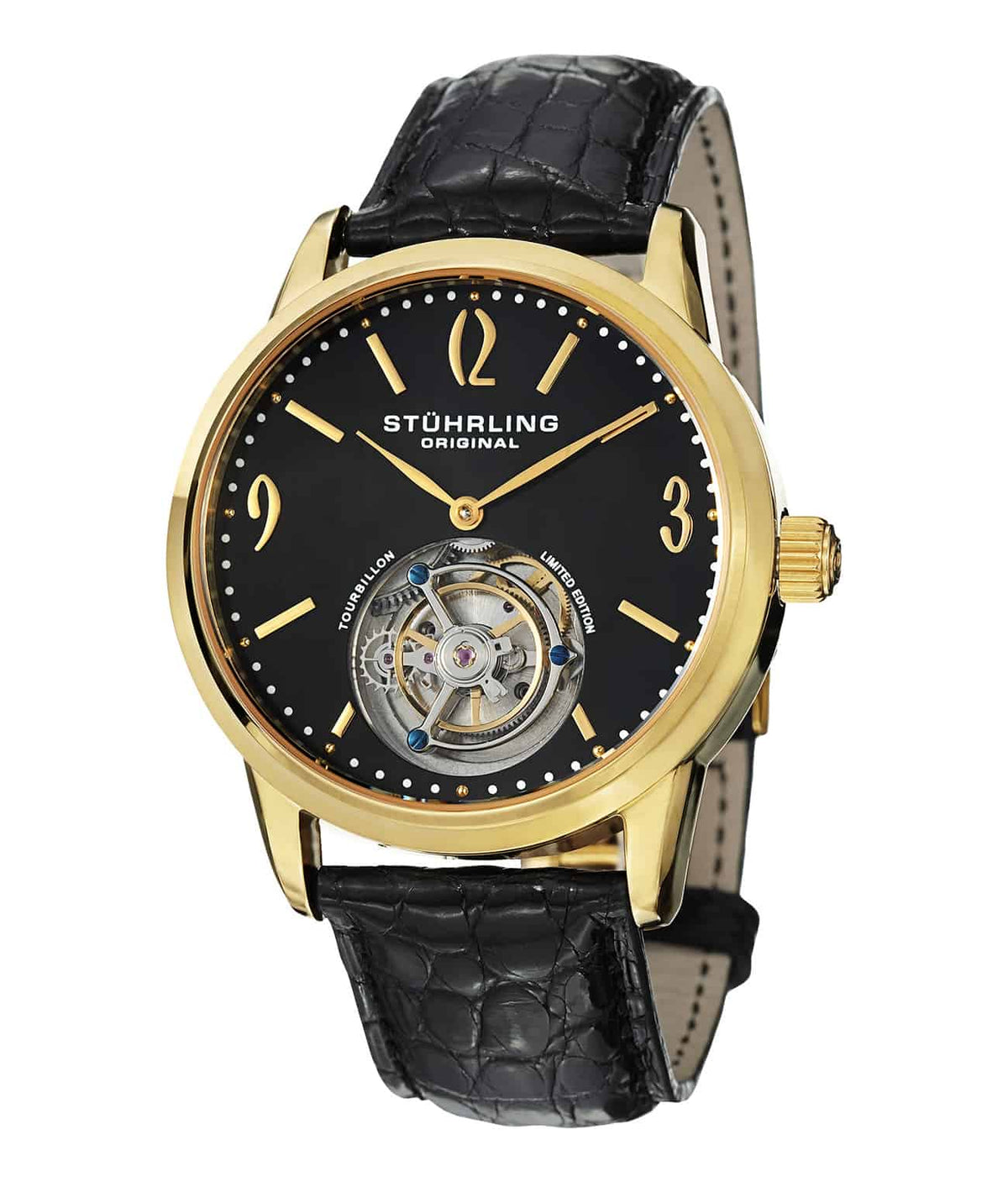 Black Dial / Gold Case / Black Band