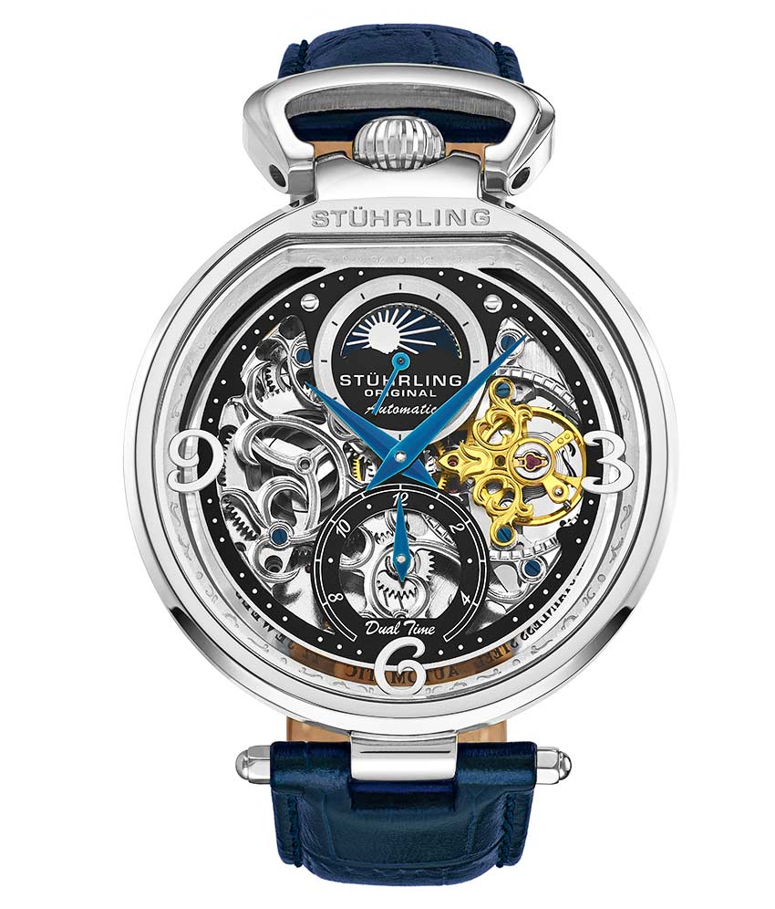 Black Dial / Silver Case / Blue Band