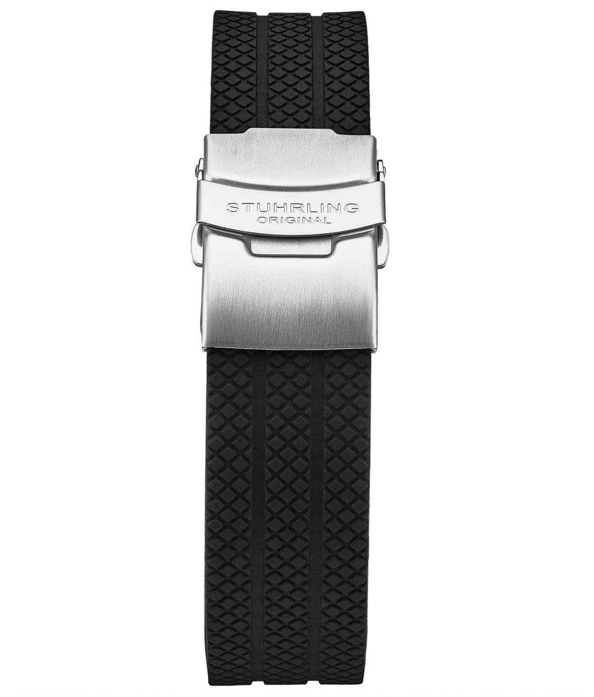 Silicone Black Rubber Sport 20mm Strap
