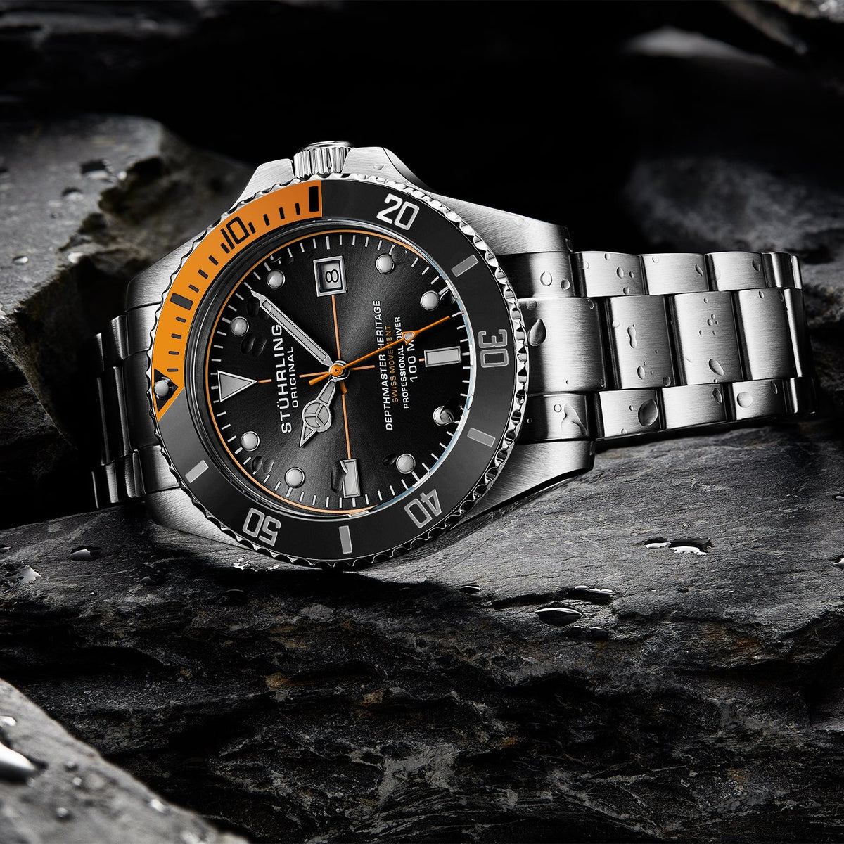 Stührling Depthmaster Heritage 4058 Swiss Quartz 42mm