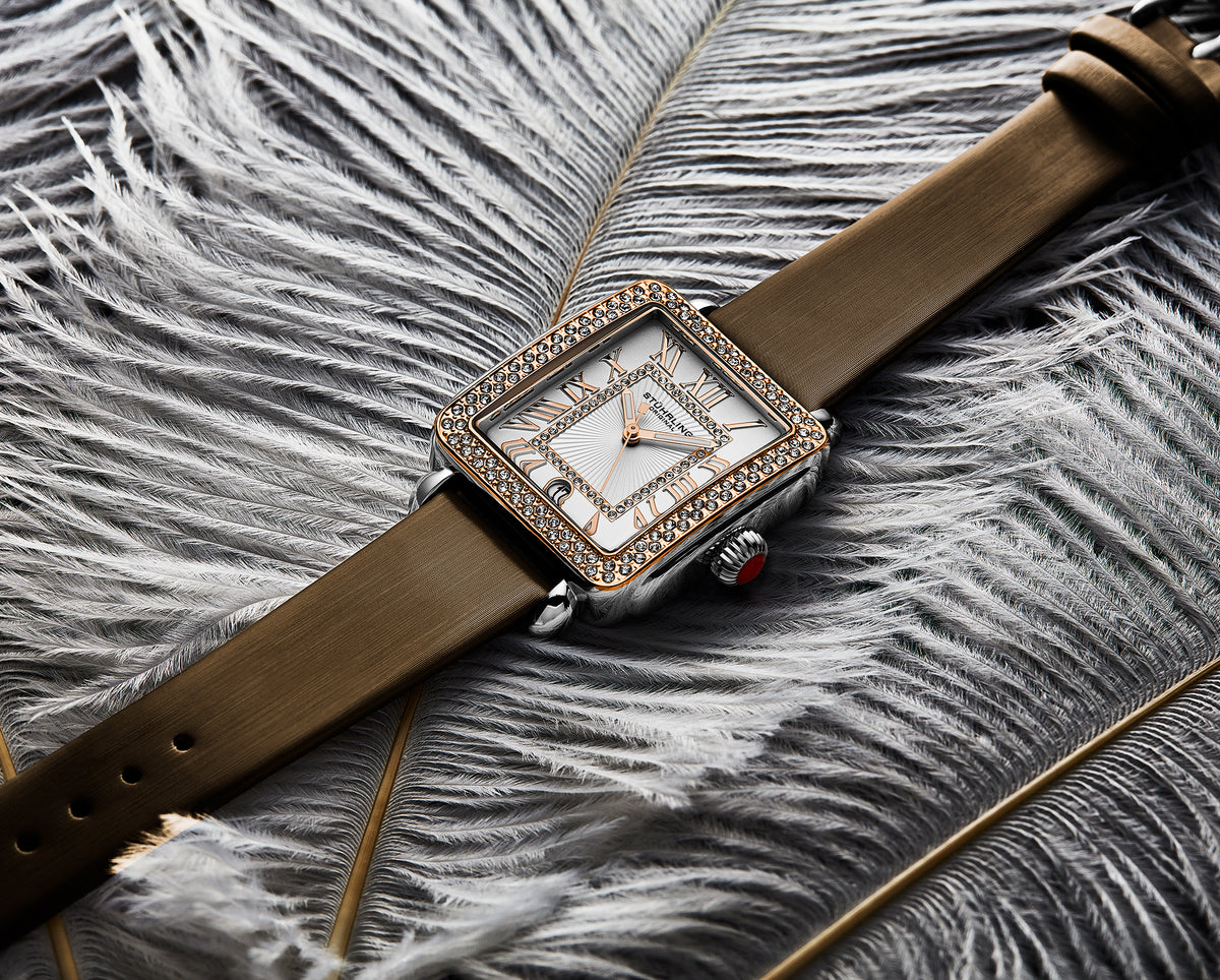 Stührling VivreLuxe 4060L 34mm Rectangle Ladies Quartz Fashion Watch