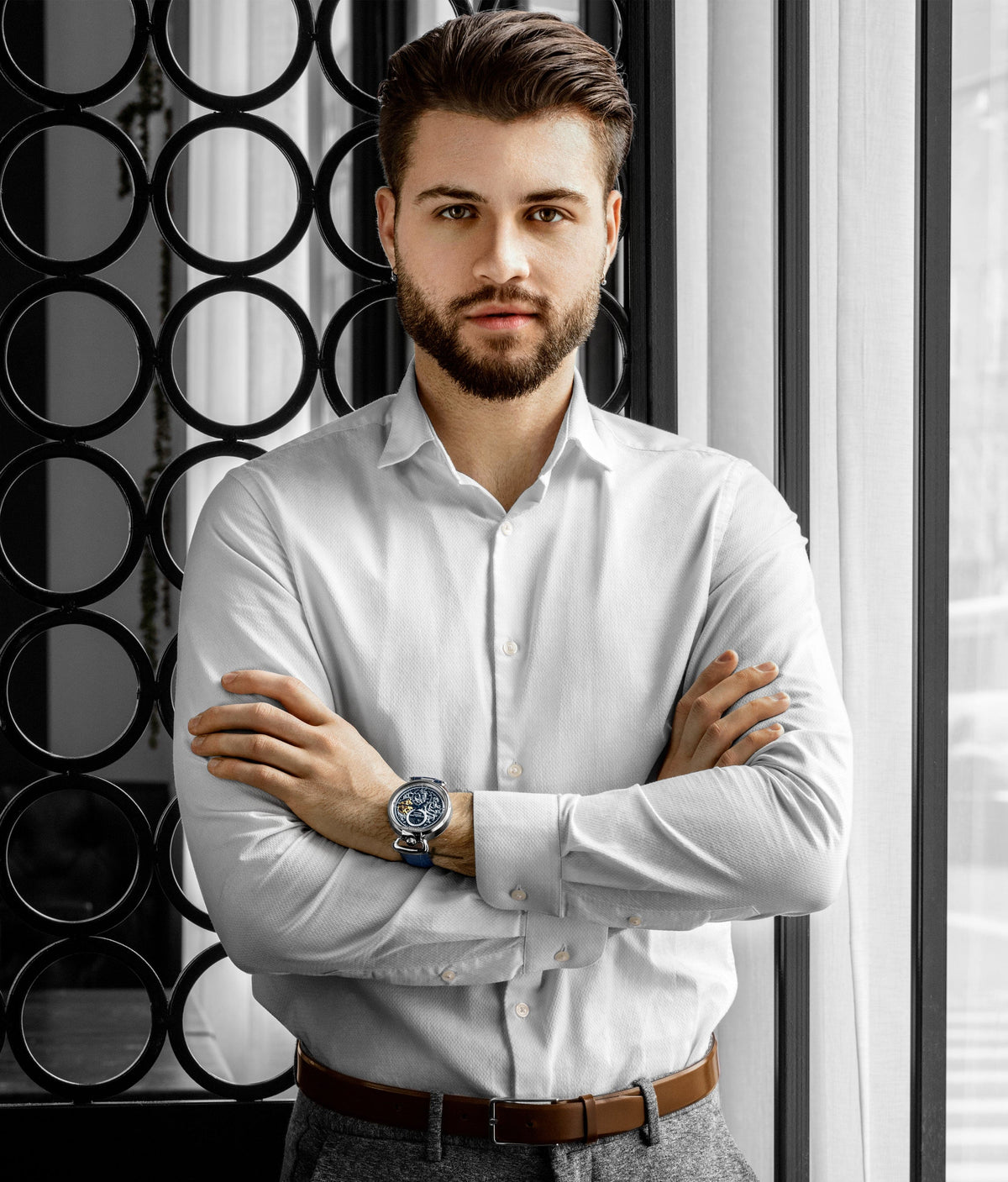 Modena 3954 Dual Time Automatique 46 mm Squelette
