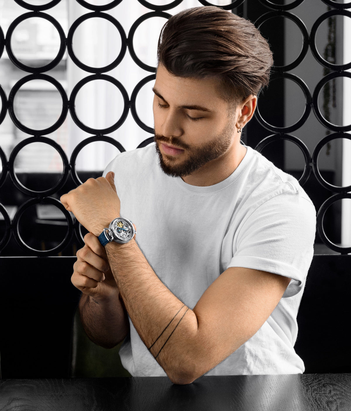 Modena 3954 Dual Time Automatique 46 mm Squelette