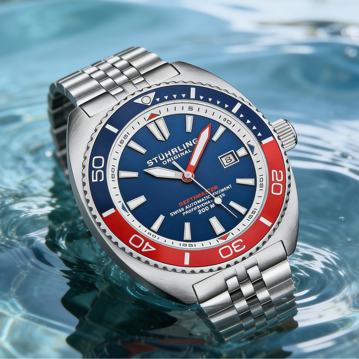 Stührling The Swiss Automatic Depthmaster 1008 45mm Diver