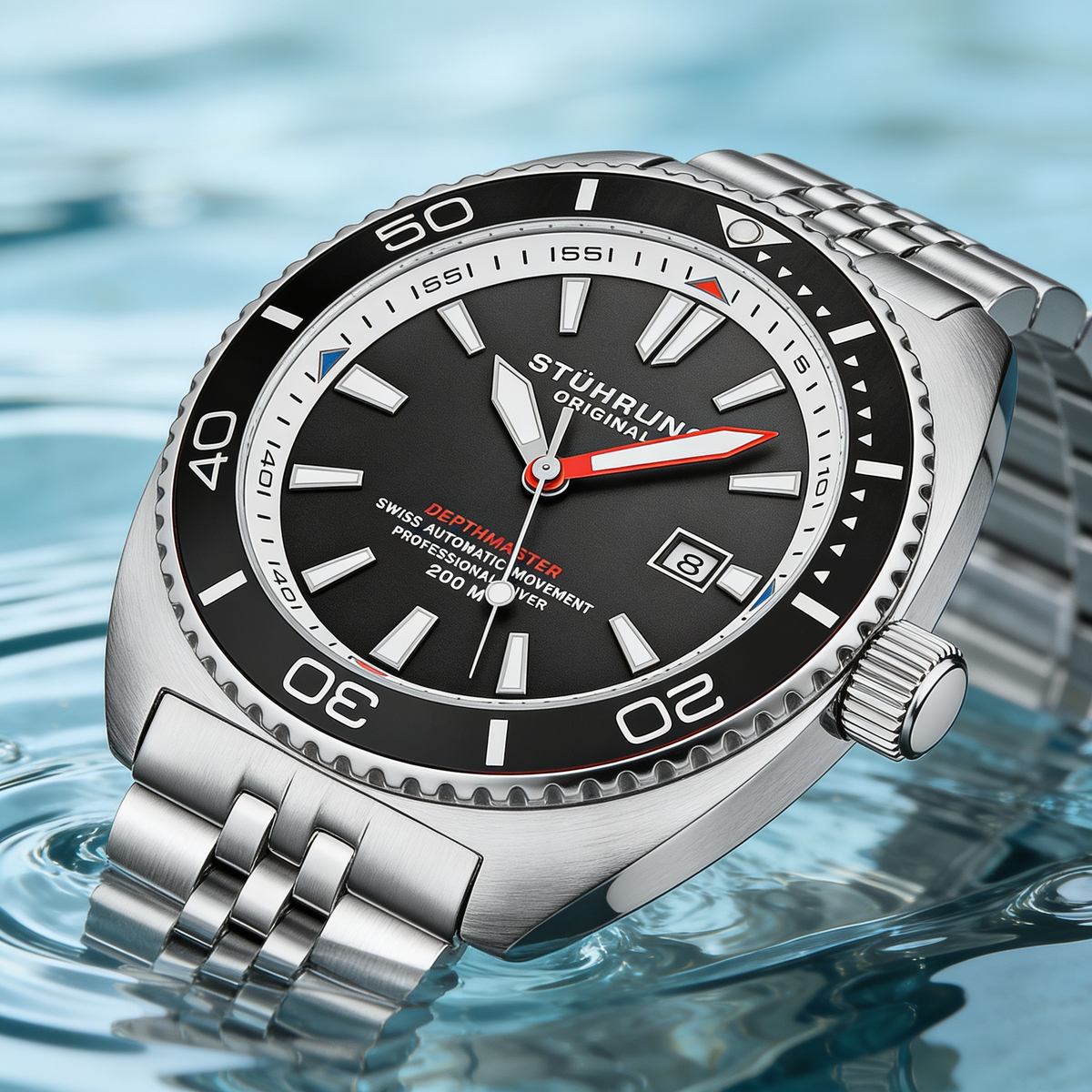 Stührling The Swiss Automatic Depthmaster 1008 45mm Diver