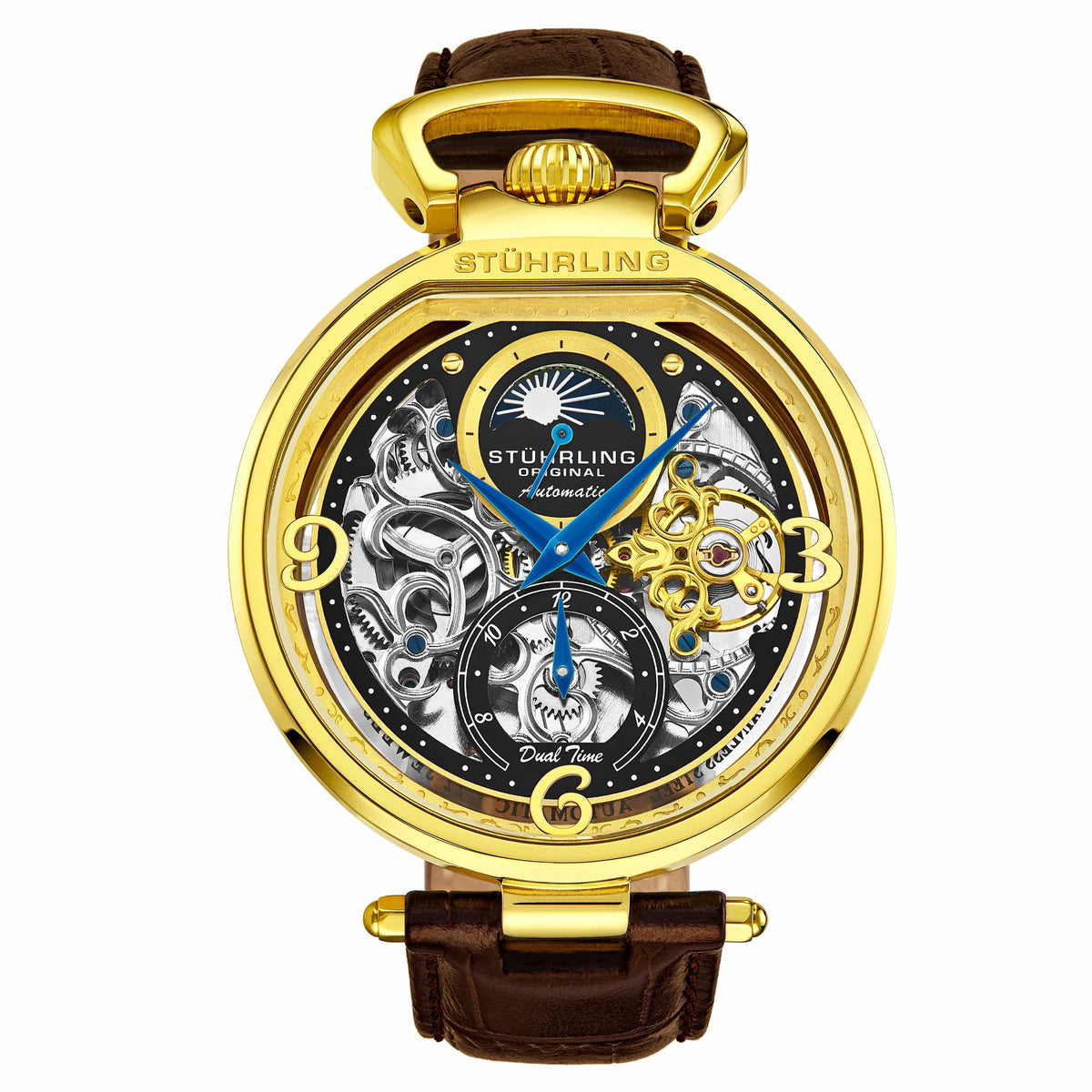 Modena 3954 Dual Time Automatic 46mm Skeleton