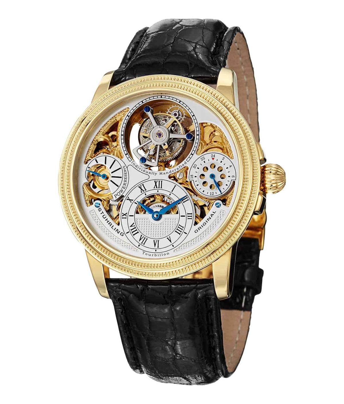 Silver Dial / Gold Case / Black Band