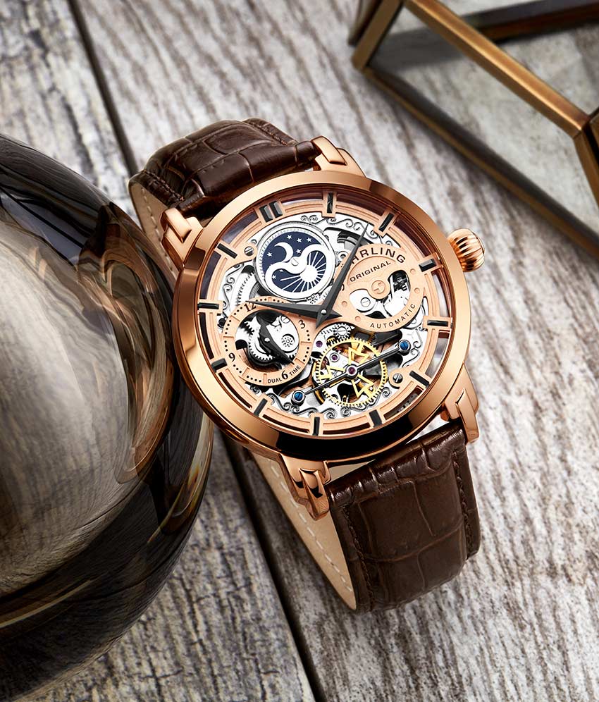 Rose Dial / Rose Case / Brown Band