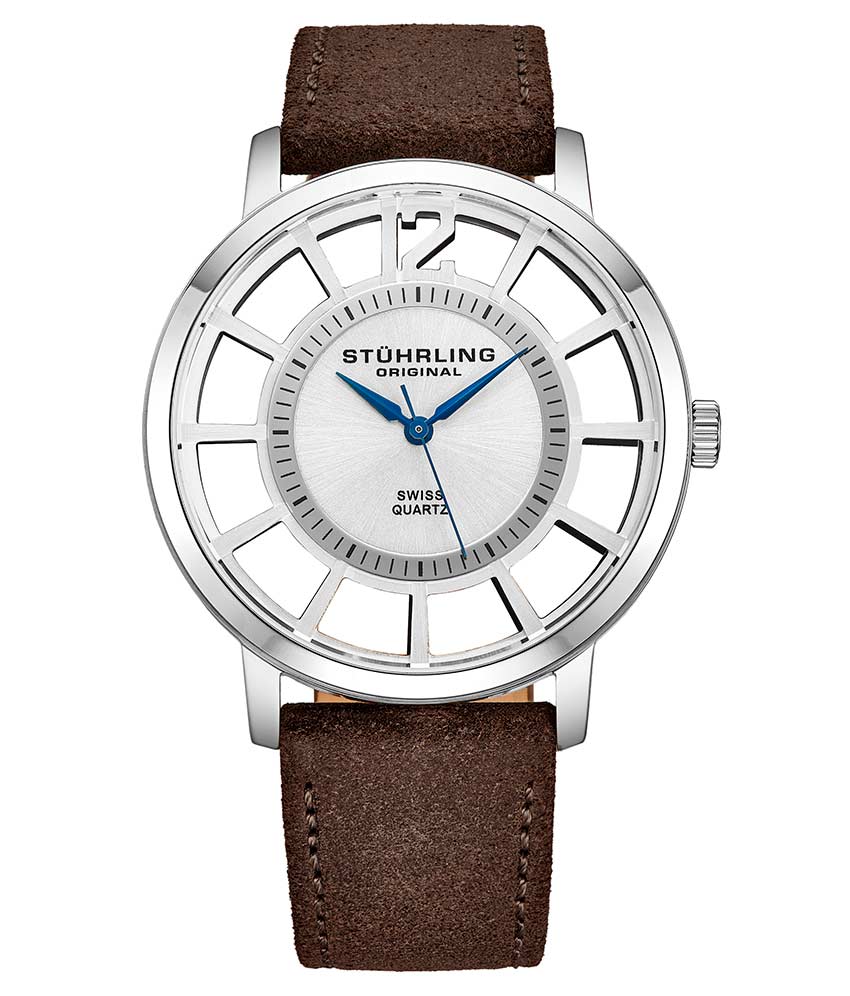 Silver Dial / Silver Case / Brown Band
