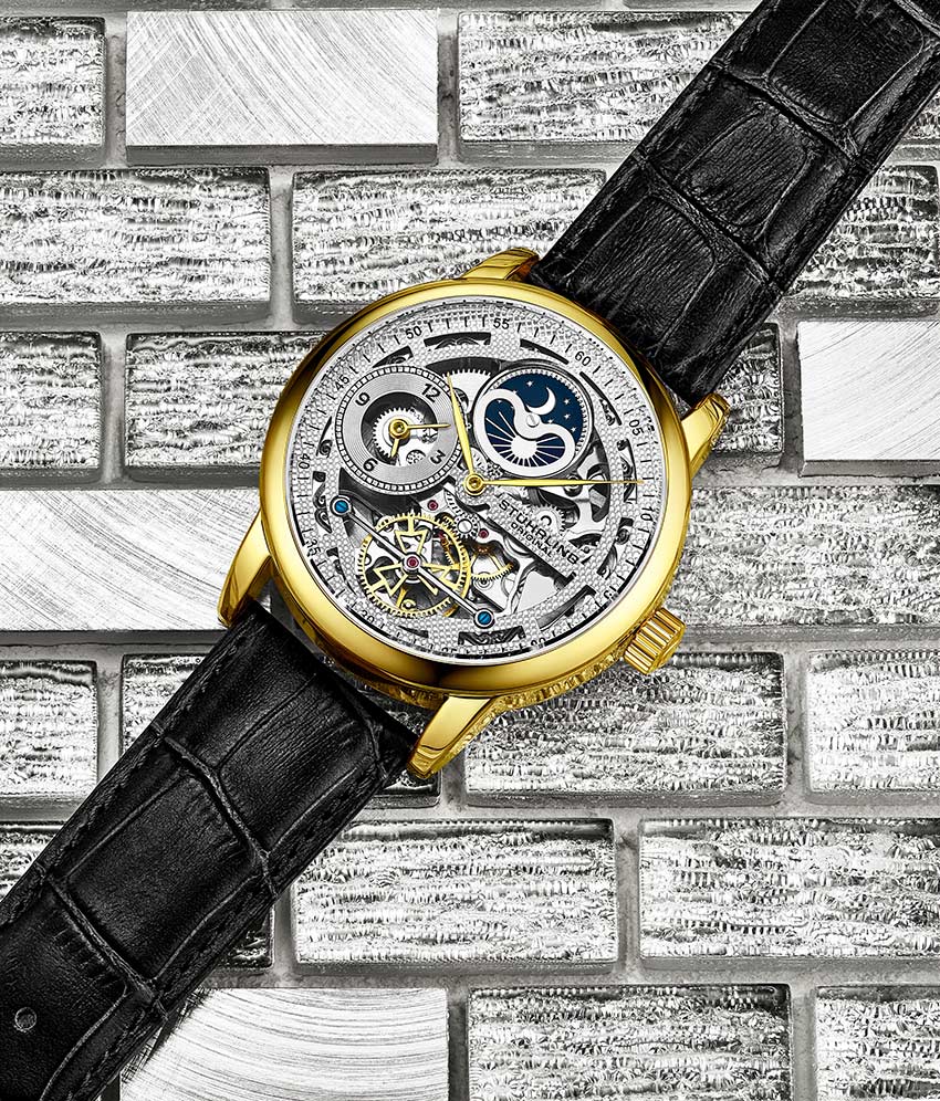 Silver Dial / Gold Case / Black Band