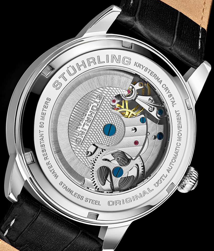 Silver Dial / Silver Case / Black Leather Strap Silver Tang Buckle
