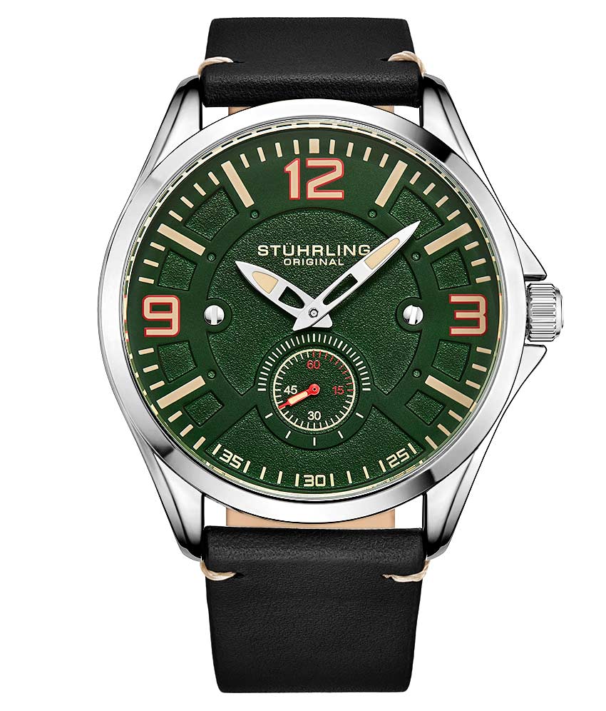Green Dial / Silver Case / Black Band