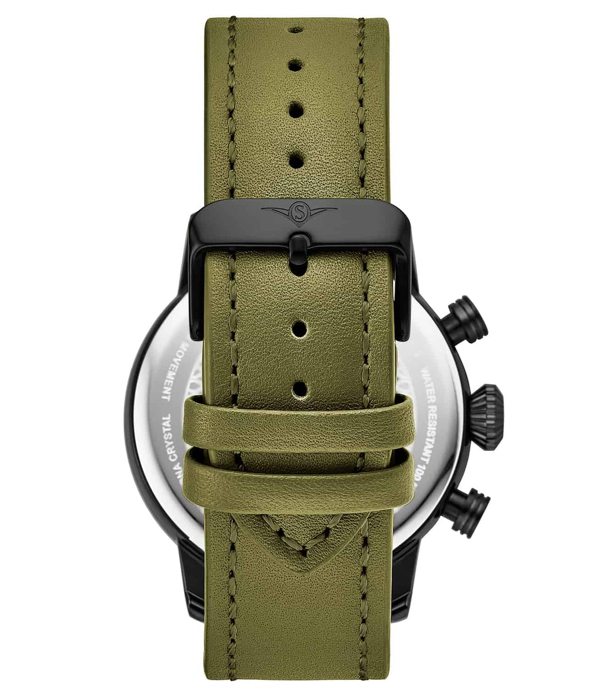 Black Dial / Black Case / Green Band