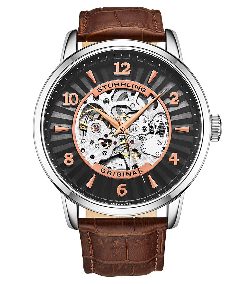 Black Dial / Silver Case / Brown Band
