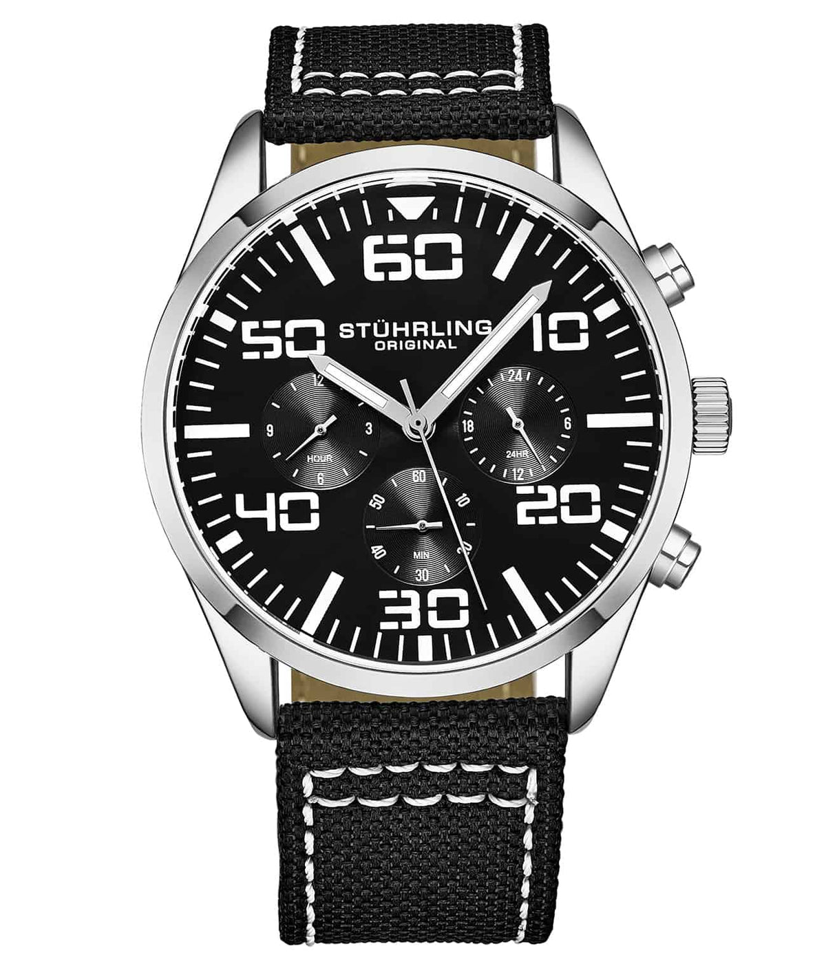 Black Dial / Silver Case / Black Band