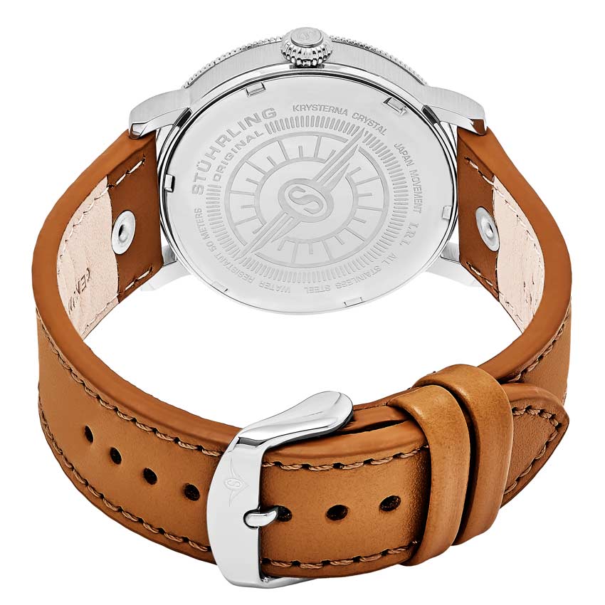 Gun Metal Grey Dial / Silver Case / Brown Band