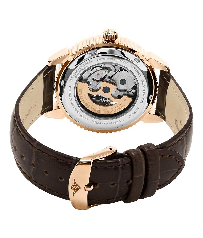 Grey Dial / Rose Case / Brown Leather Strap Tang Buckle