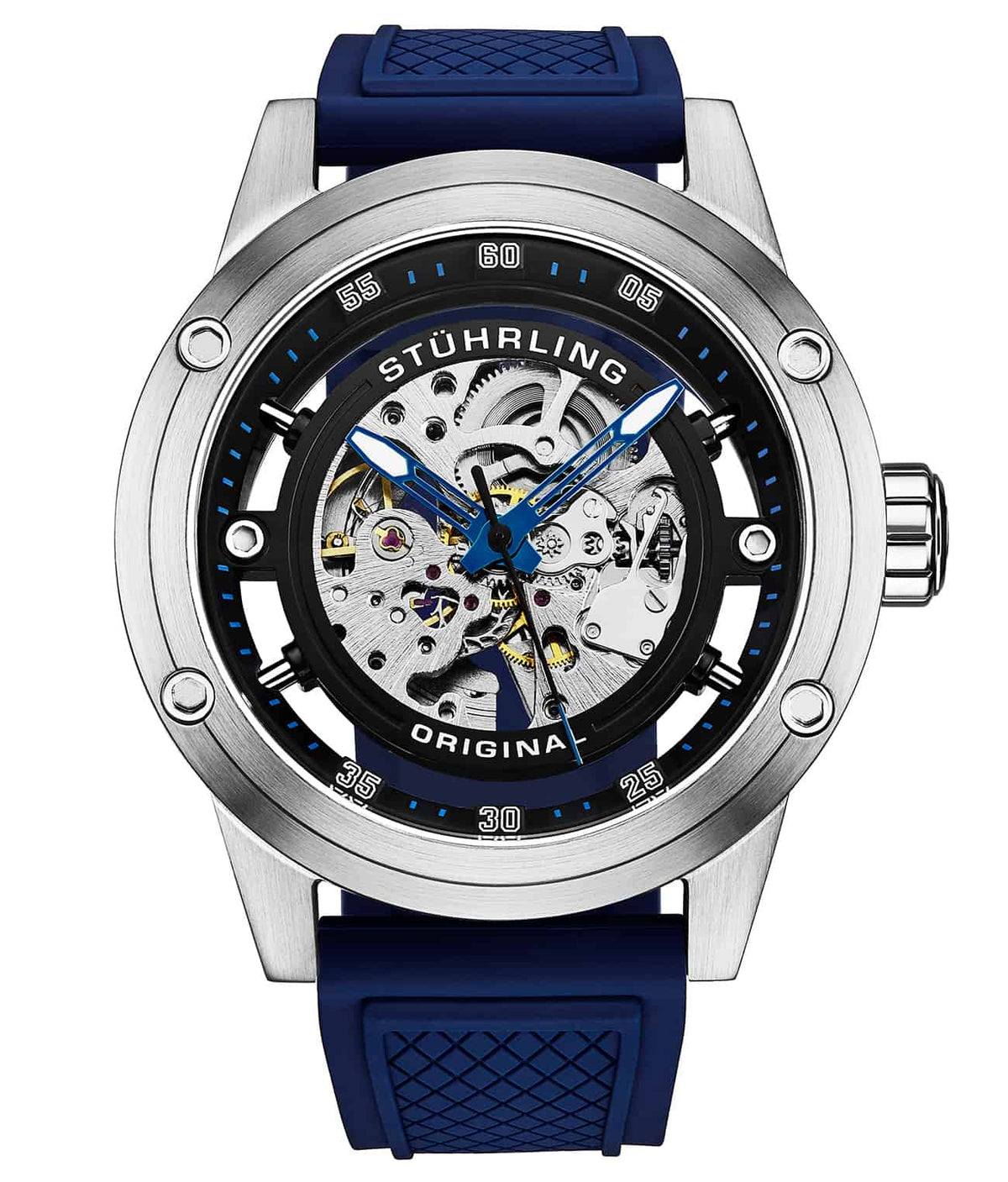 Black Dial / Silver Case / Light Blue Band