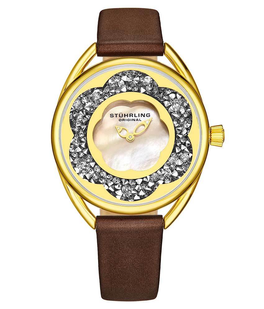 Silver Dial / Gold Case / Brown Band